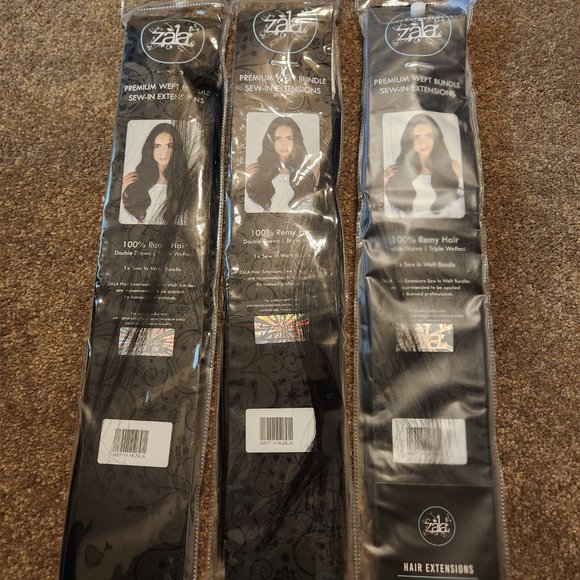 3 pack Zala 16 inch weft hair extensions brand new never used original packaging - Picture 3 of 5